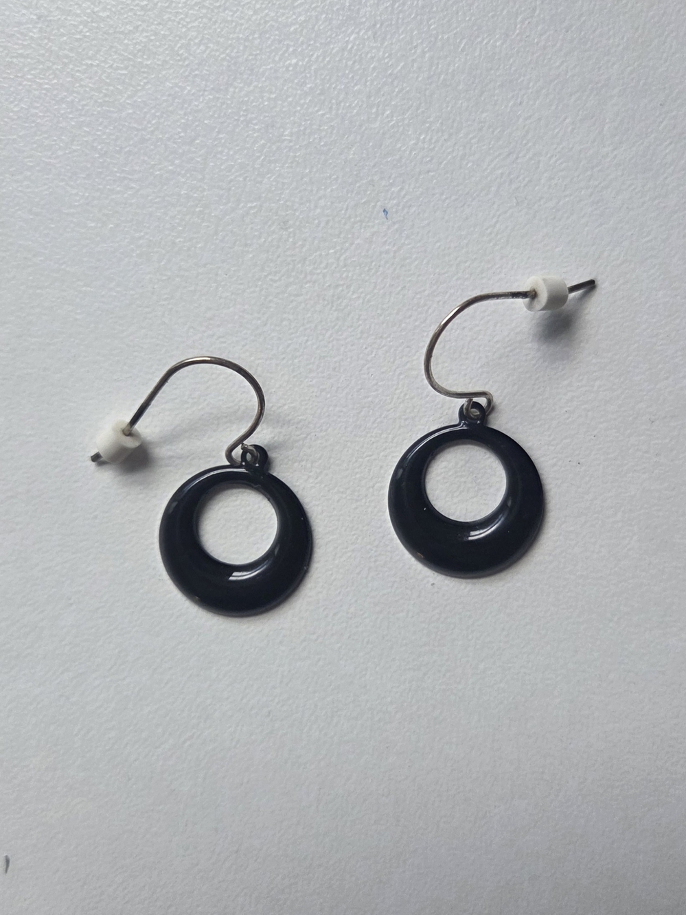 Black Circle Earrings